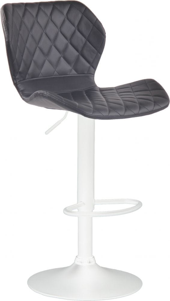 BHM Germany Barová stolička Cork, syntetická koža, biela / čierna